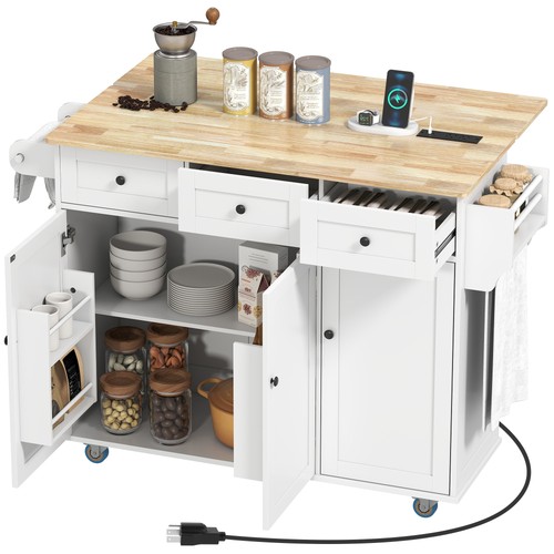 Mobile kitchen island with - kitchen,