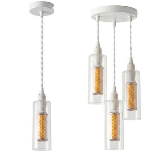 Modern white pendant - white,