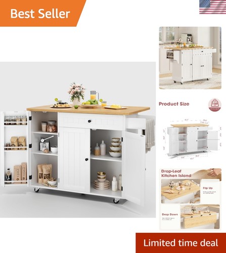 Rolling kitchen island - 41.7”,