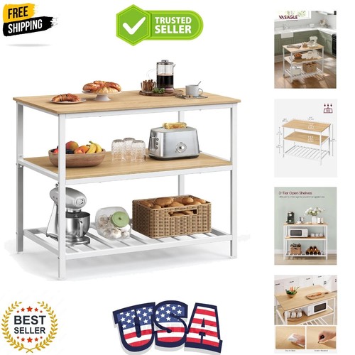 Kitchen island with - with, shelves