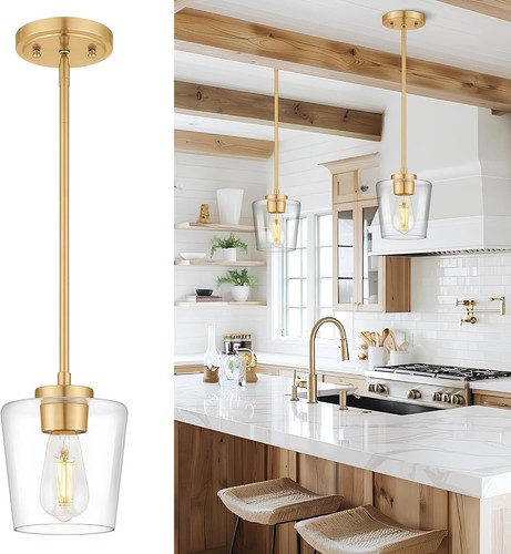 Gold pendant lights kitchen - gold,