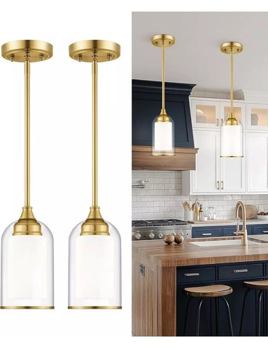 Gold pendant lights kitchen - gold,