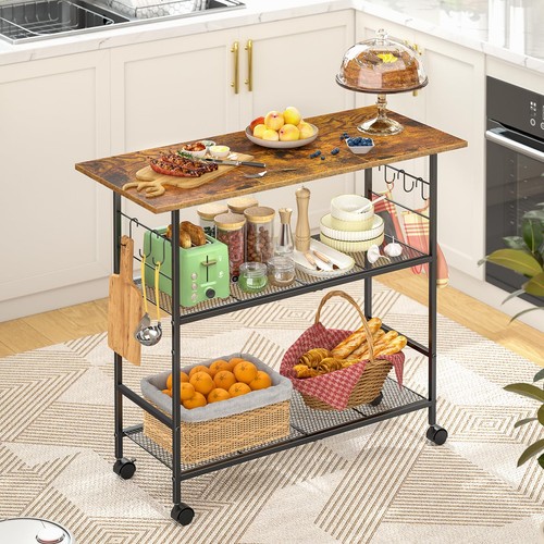 Kitchen island with shelves - with, 3
