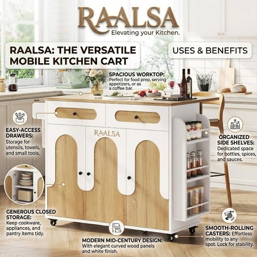 Kitchen island cart with - island,