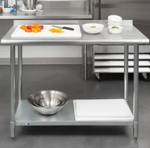 Stainless steel kitchen - kitchen, island
