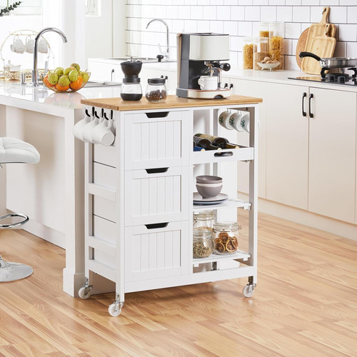 Kitchen island cart wheels - kitchen, on