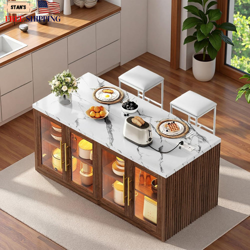 Modern kitchen island with - kitchen,