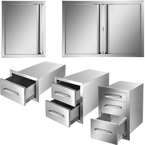 Stainless steel bbq drawers - stainless,