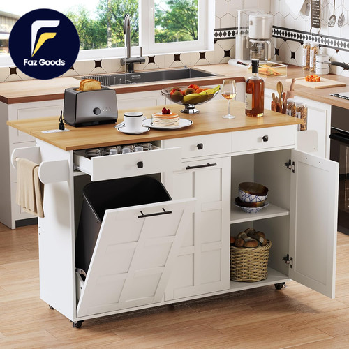 Kitchen island with drop - kitchen,