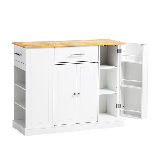 42in white kitchen island - white,