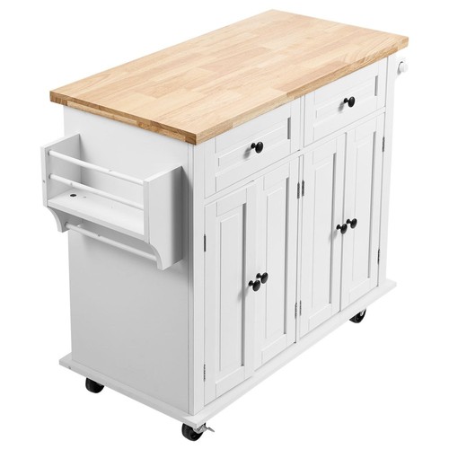 Kitchen island cart with solid - kitchen,
