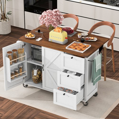 Farmhouse kitchen island with - farmhouse,