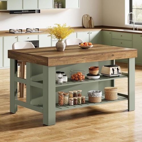 Kitchen island with - 55.12",