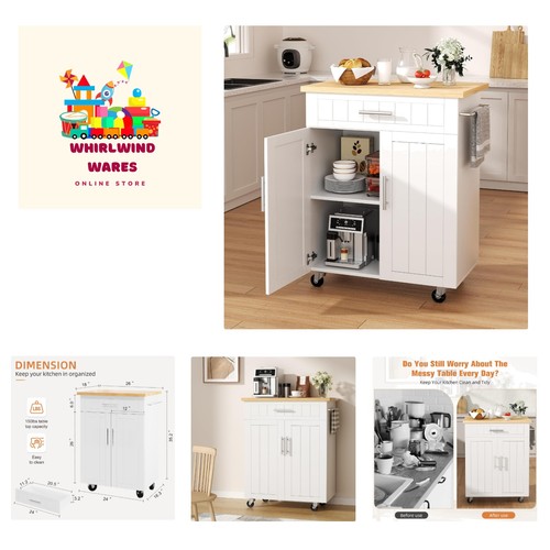 Versatile white kitchen island - versatile,