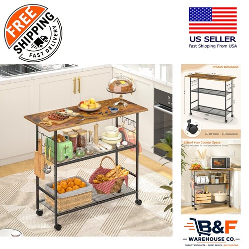 Rustic kitchen island - kitchen,