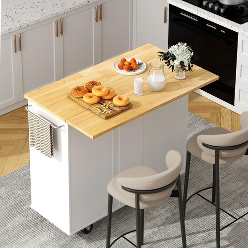 Modern white kitchen island - white,