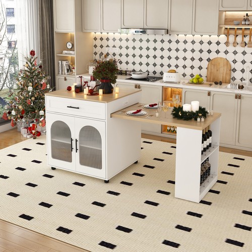 Expandable kitchen island - kitchen,