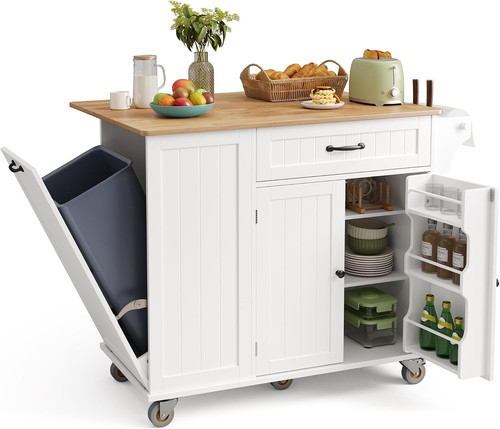 Kitchen island with storage - kitchen,