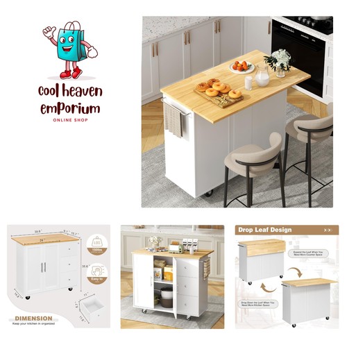 Versatile kitchen island with - kitchen,