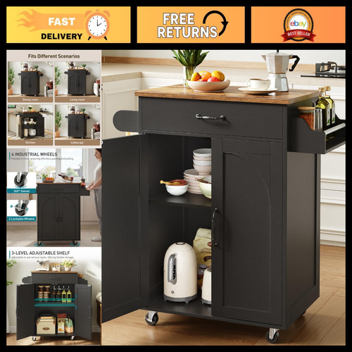 Small kitchen island cart with - kitchen,