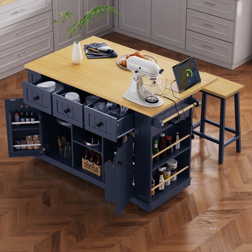 Large kitchen island with - large, drop