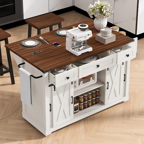 Farmhouse kitchen island - 58",