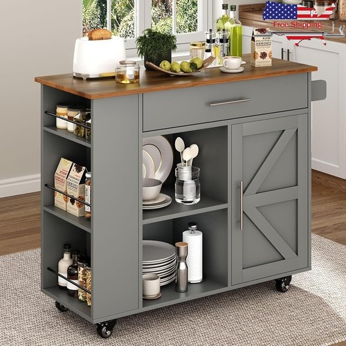 Portable kitchen island - kitchen,