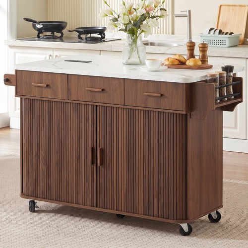 Kitchen island with - 53.6",