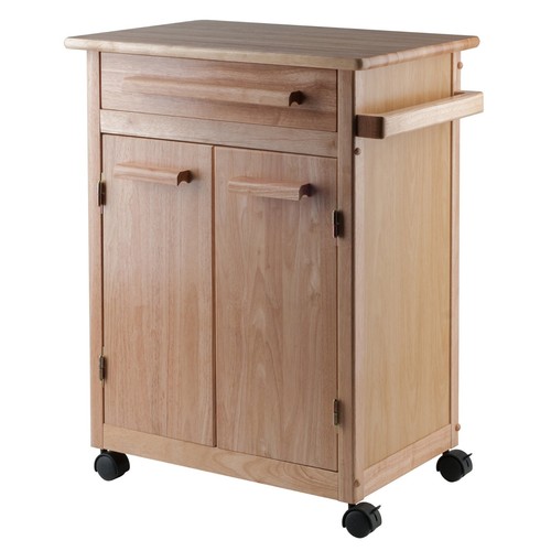 Natural kitchen cart with - natural,