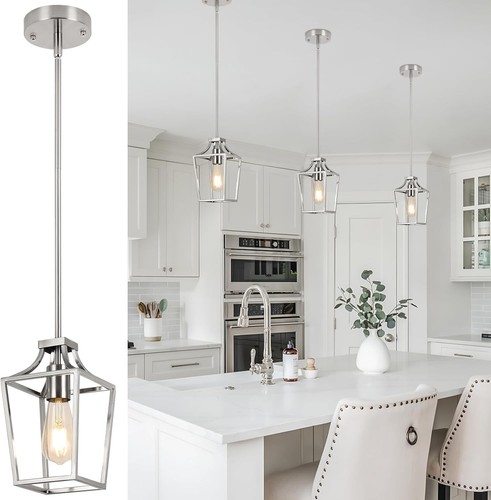 Brushed nickel pendant light - nickel,
