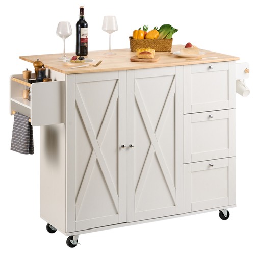 Rolling kitchen island - kitchen,